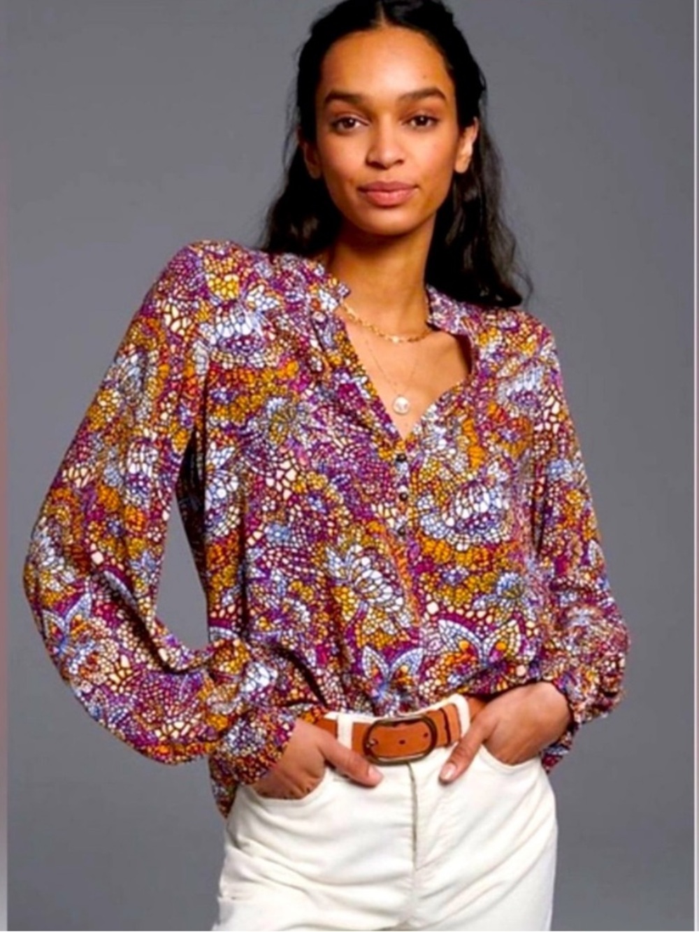 Anthropologie Maeve Colette peasant blouse